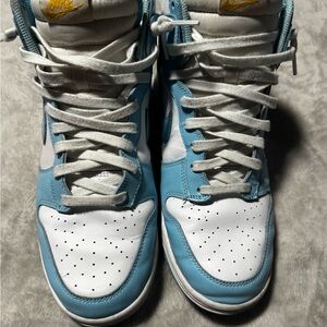 Nike High-Top Sneakers in Light Blue and White